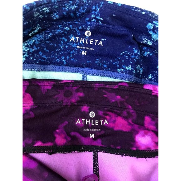 SOLD Athleta Capri Leggings Bundle x 2 Size Medium With Phone Pockets - Picture 7 of 11